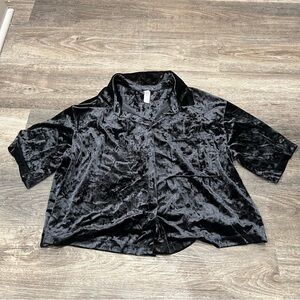 Stars Above Black Velvet Top